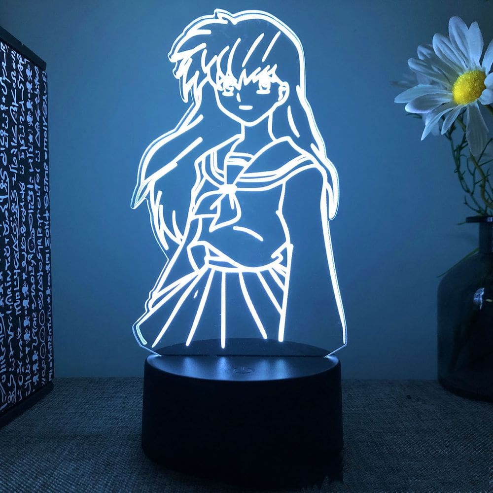 Lâmpada de ilusão LED 3D Night Light Inuyasha Inuyasha