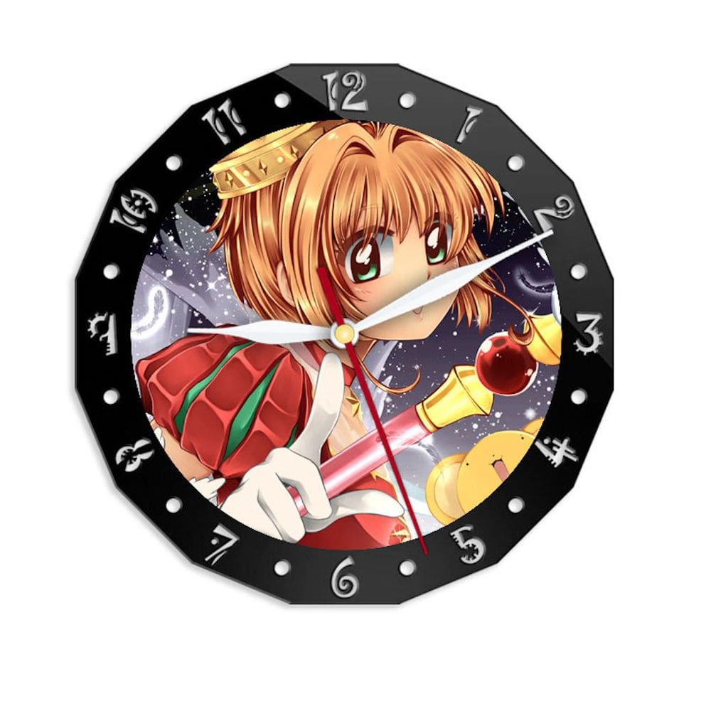 Relógio de parede Cards Captors Sakura Silent 15 cm de vidro+acrílico