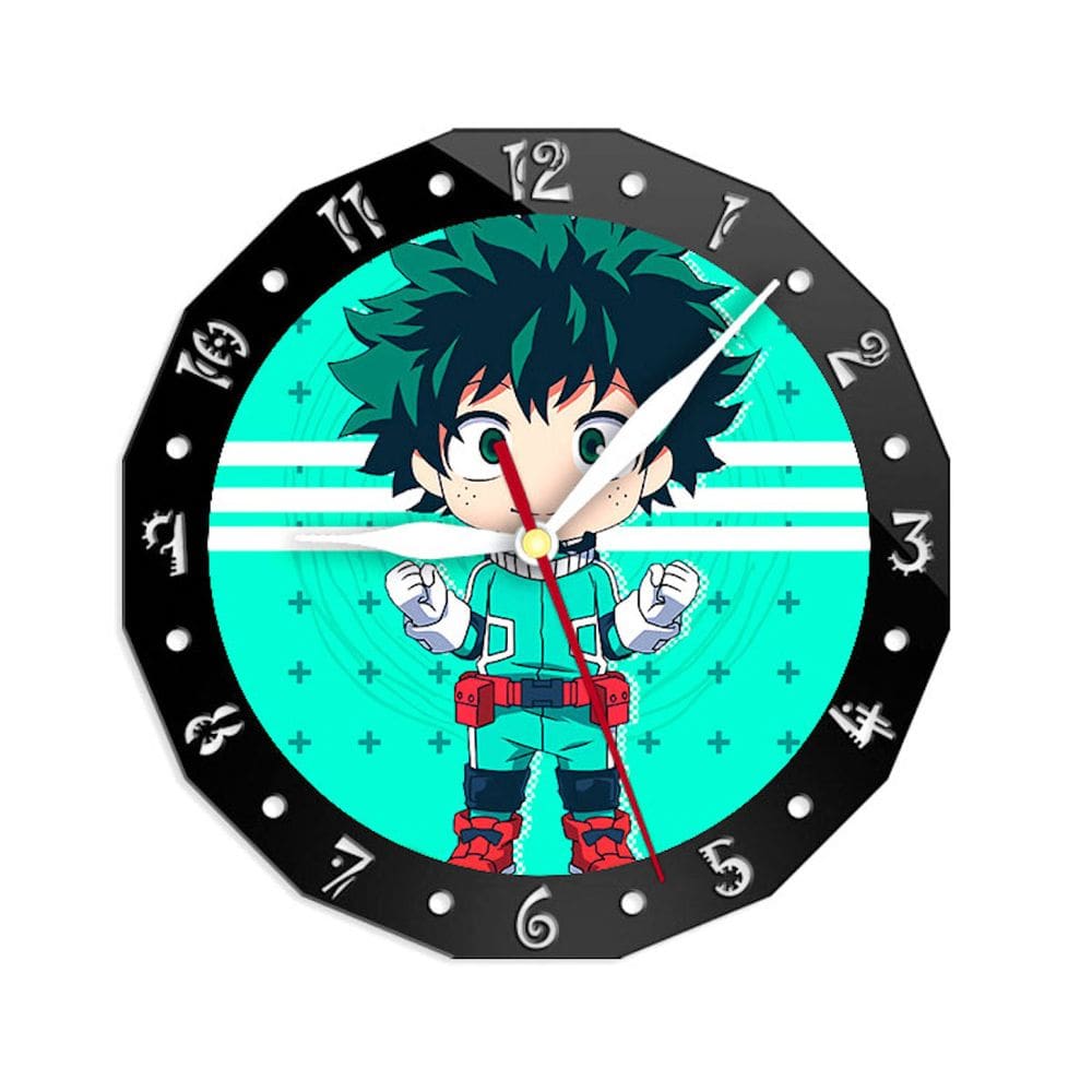 Relógio de parede My Hero Academia Midoriya Izuku 30cm Anime