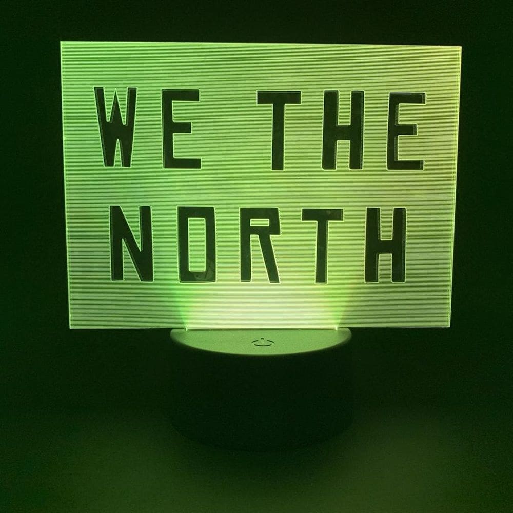 Lâmpada noturna We The North 3D LED Illusion Rainbow Color