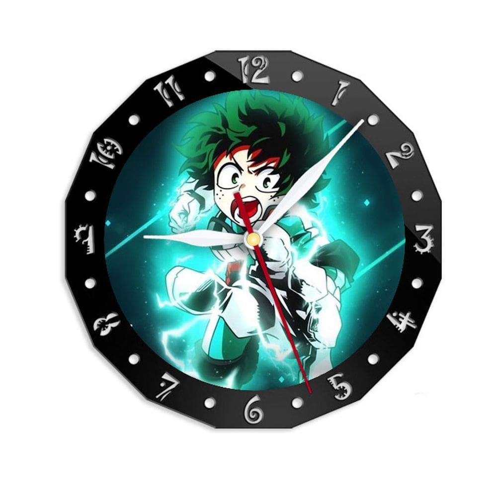 Relógio de parede My Heros Academias Midoriya Izuku 15 cm de vidro+plástico
