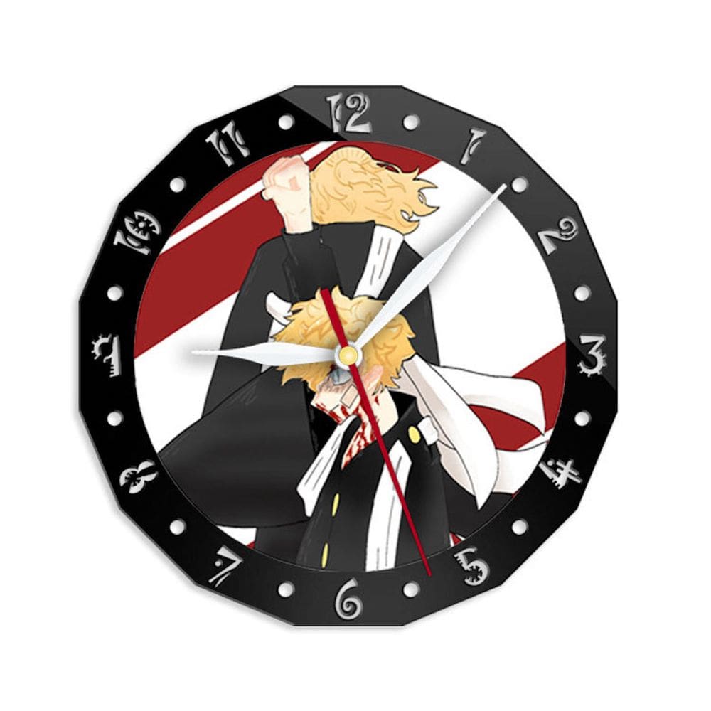 Relógio de parede Tokyo Anime Silent Non Ticking 30 cm em acrílico