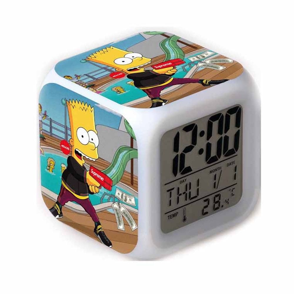 Despertador Simpsons Square LED Digital com despertador de 8 cm