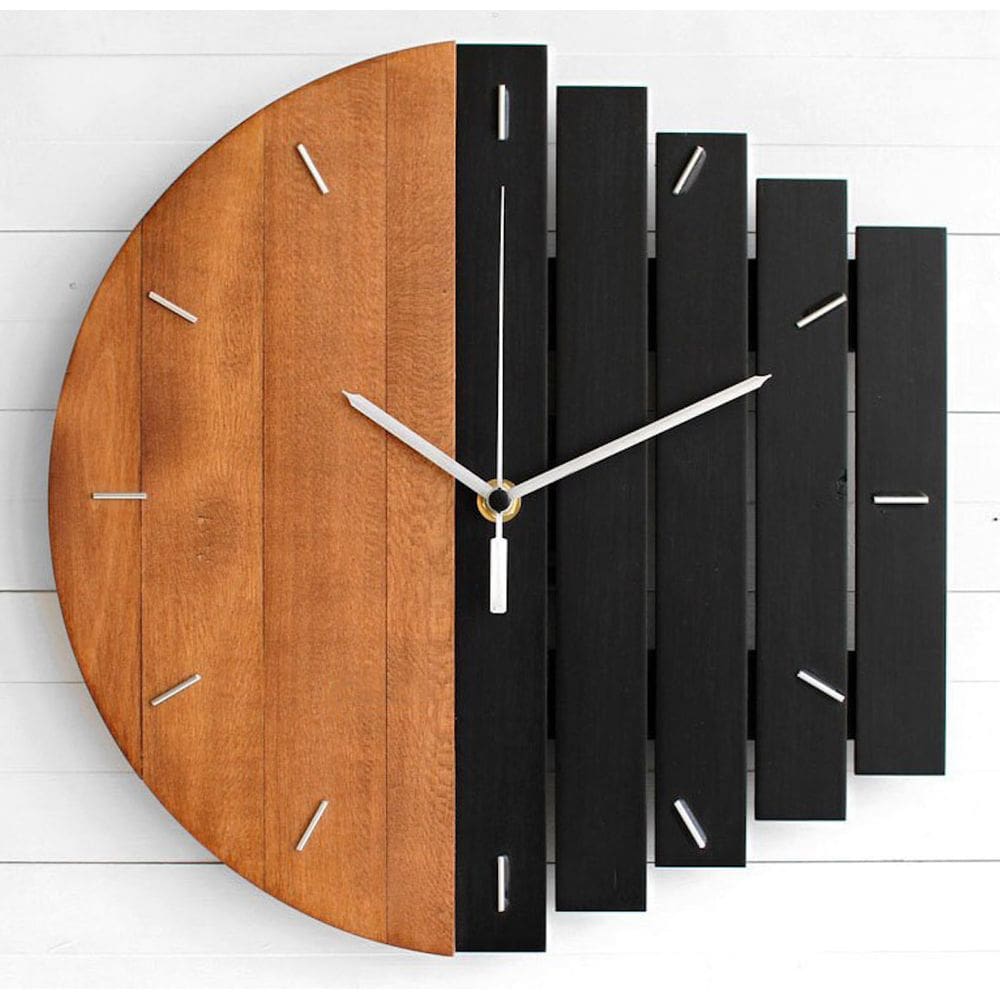 Relógio de parede estilo industrial abstrato anime 30cm de madeira