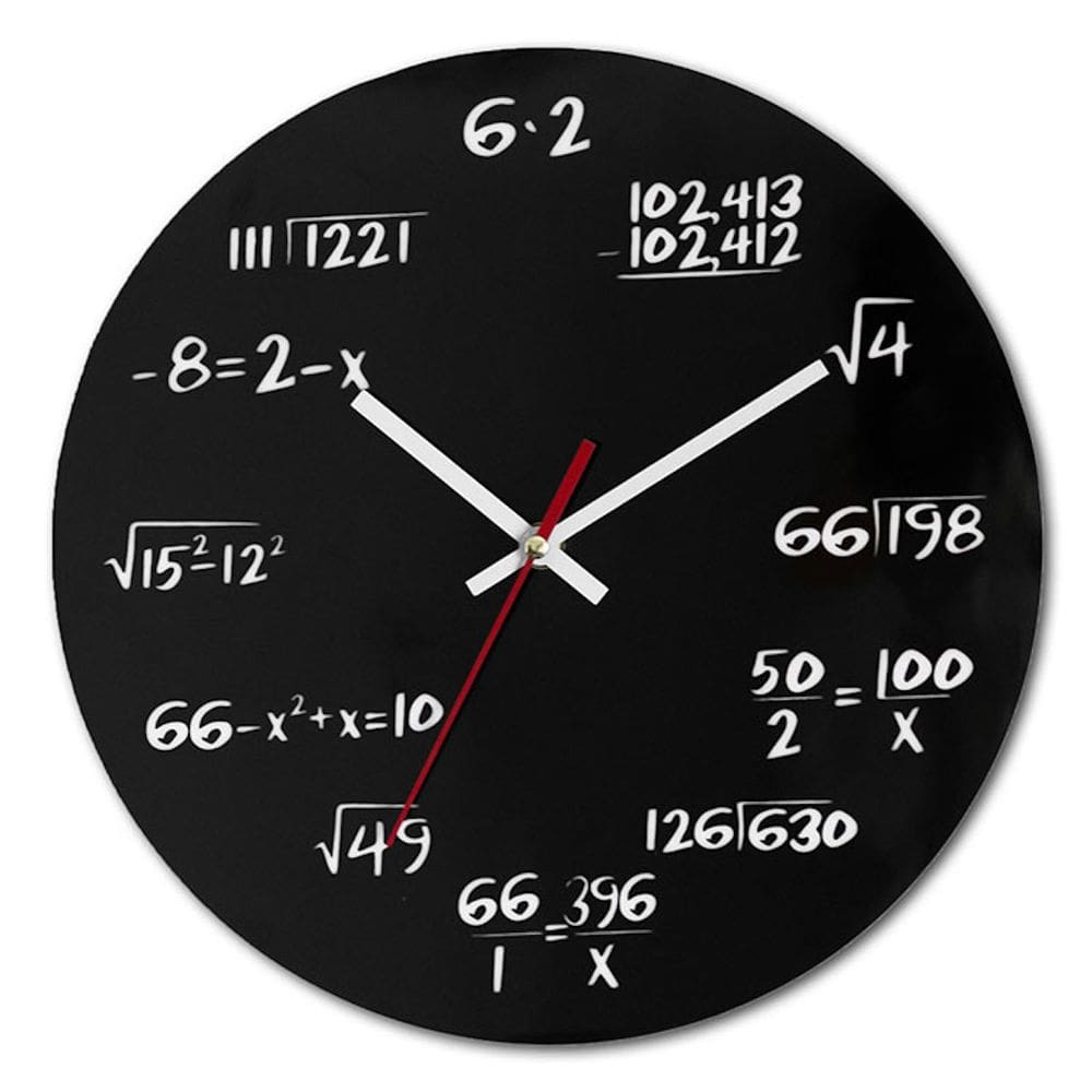 Relógio de parede Personality Mathematical Silent Nonticking 29,8 cm