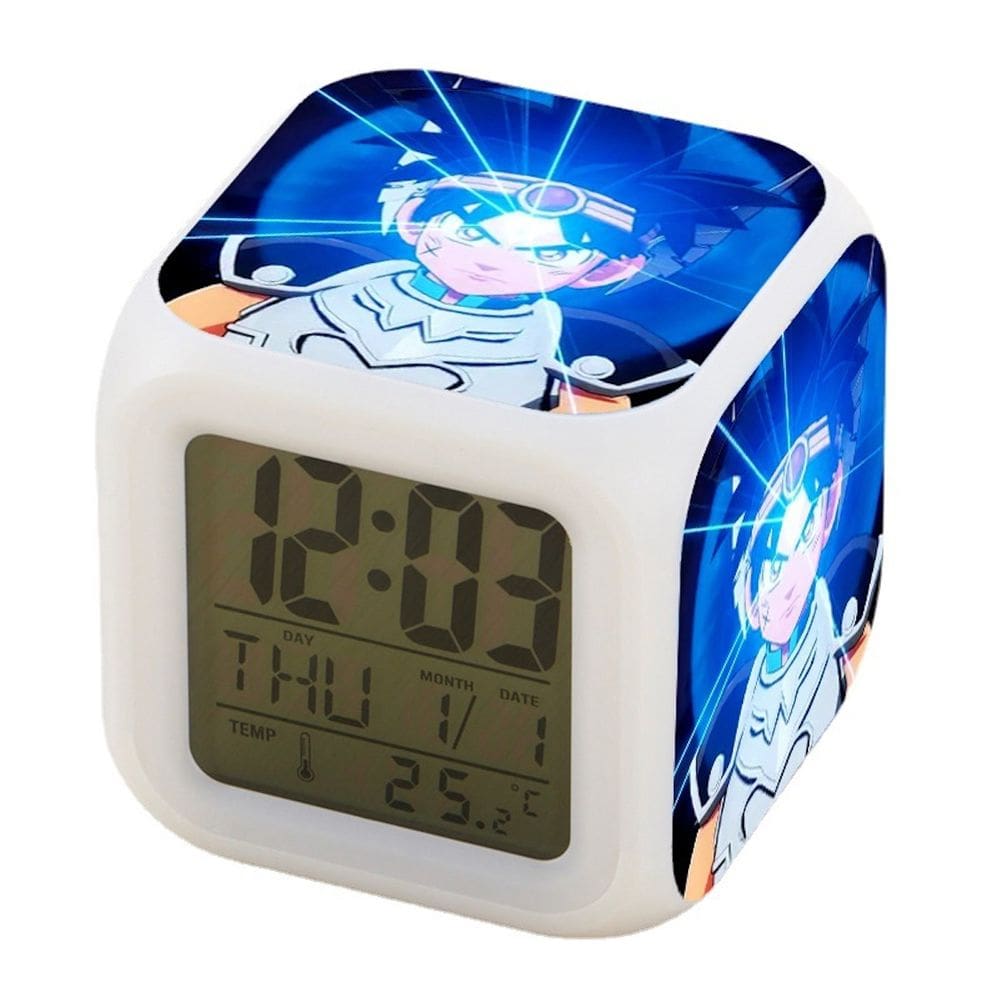 Relógio digital LED com função de despertador Dragon Quests 8cm