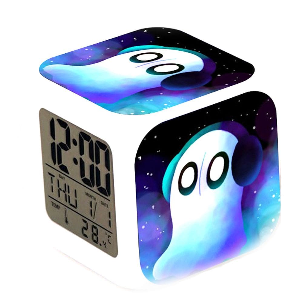 Despertador Undertale Sans 7 cores LED com termômetro