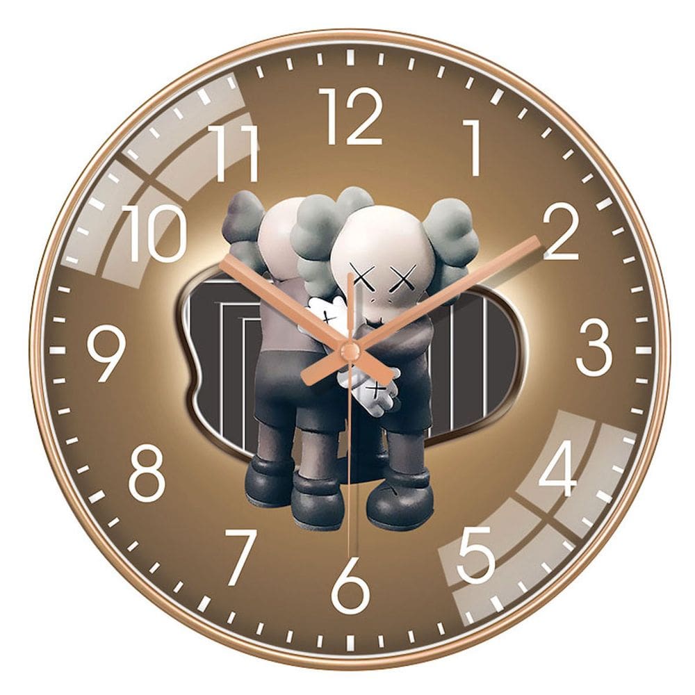 Relógio de parede Bear Silent Quartz Movement 30 cm de vidro+plástico