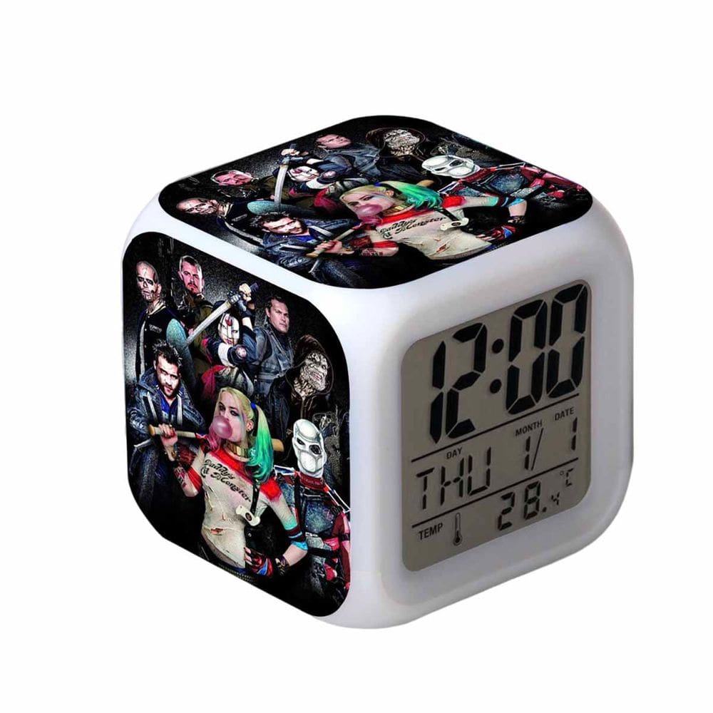 Despertador digital LED Harleys Quinn para crianças 8x8x8cm