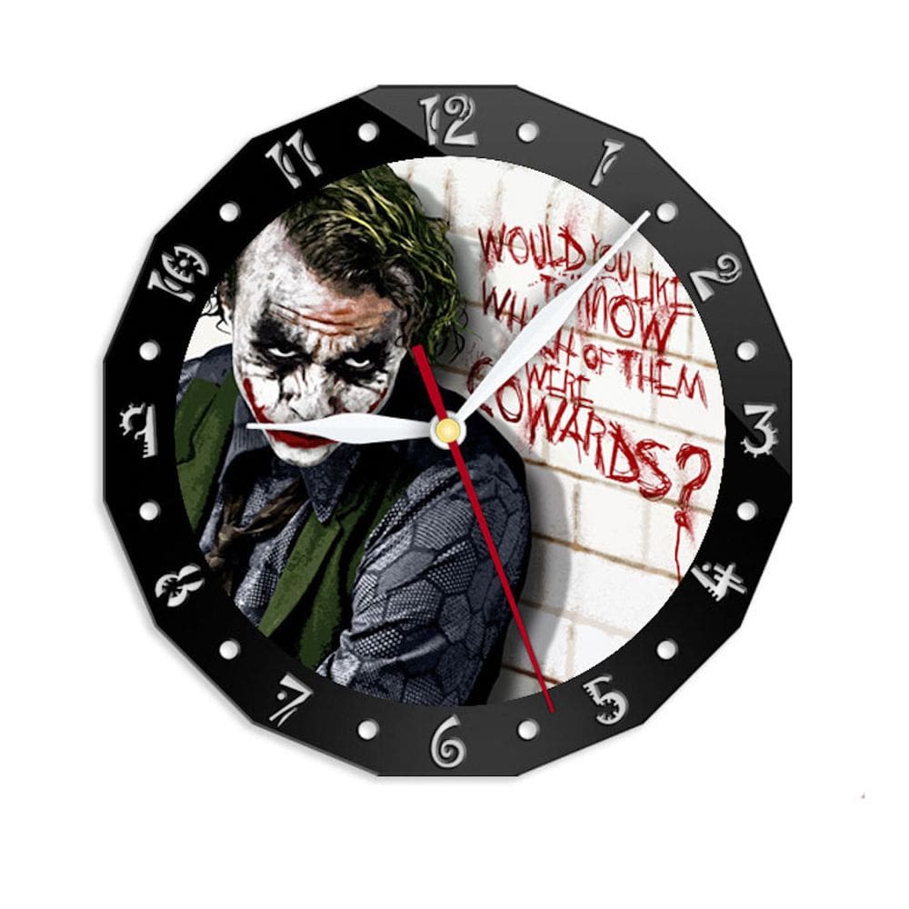 Relógio de parede Jokers Anime Silent Non Ticking 30 cm em acrílico