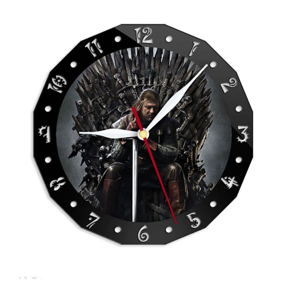 Relógio de parede Games of Thrones Iron Throne House Stark 15cm