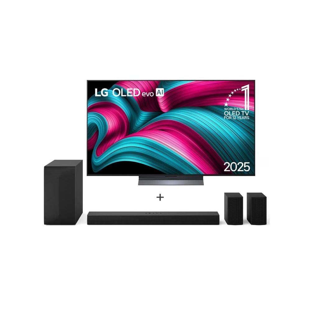 Combo Smart TV LG OLED evo AI C5 55” 2025 + SoundBar S60TR 5.1 Canais, Bluetooth 5.3, Dolby Digital
