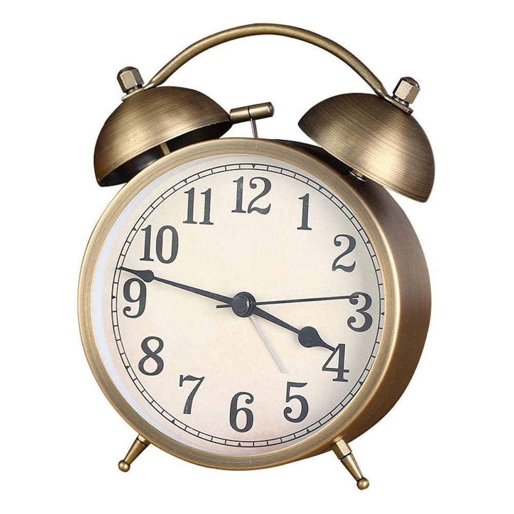 Despertador de mesa, relógio de mesa, campainha dupla mecânica de cabeceira