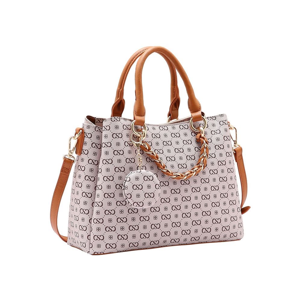 Bolsa Feminina Chenson Monograma Elegance - Alça de Mão - Bege 3485403