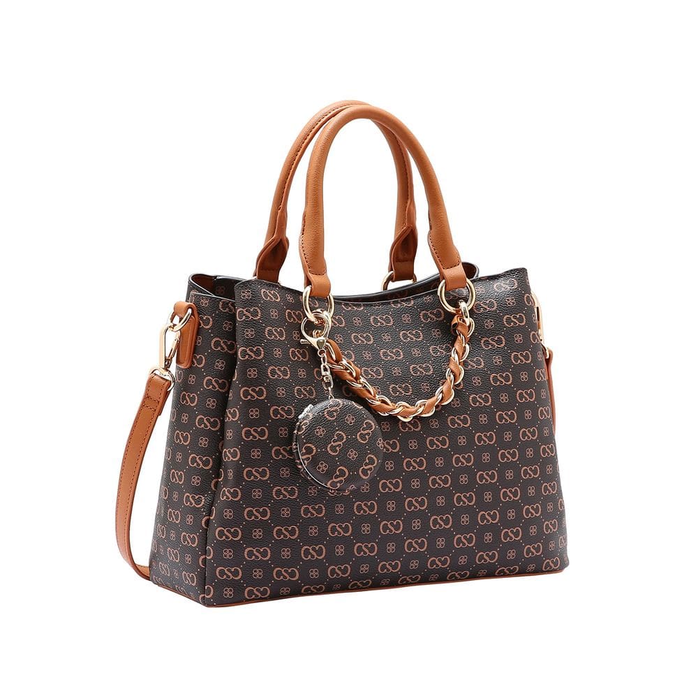 Bolsa Feminina Chenson Monograma Elegance - Alça de Mão - Café 3485403