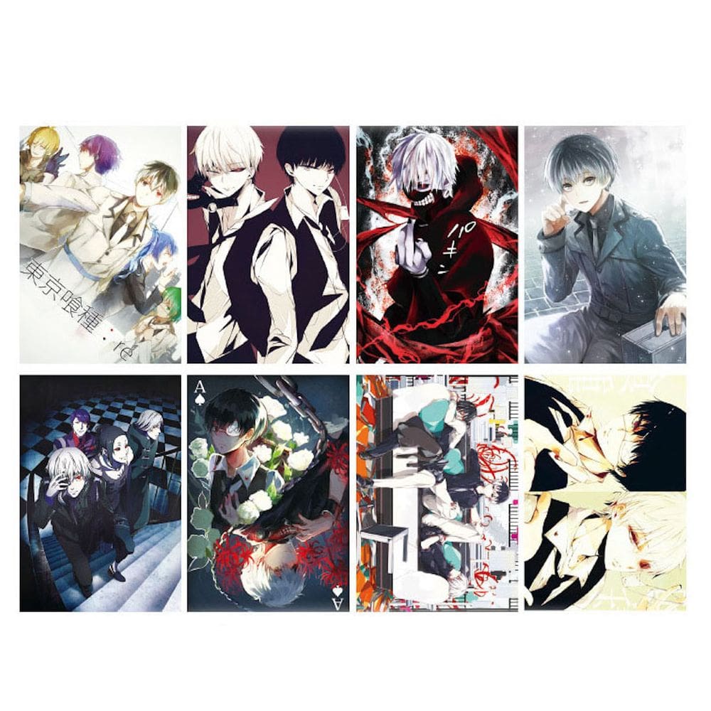 Pôster Tokyo Ghouls Anime Art, 8 peças, 29 x 42 cm, papel 200 g
