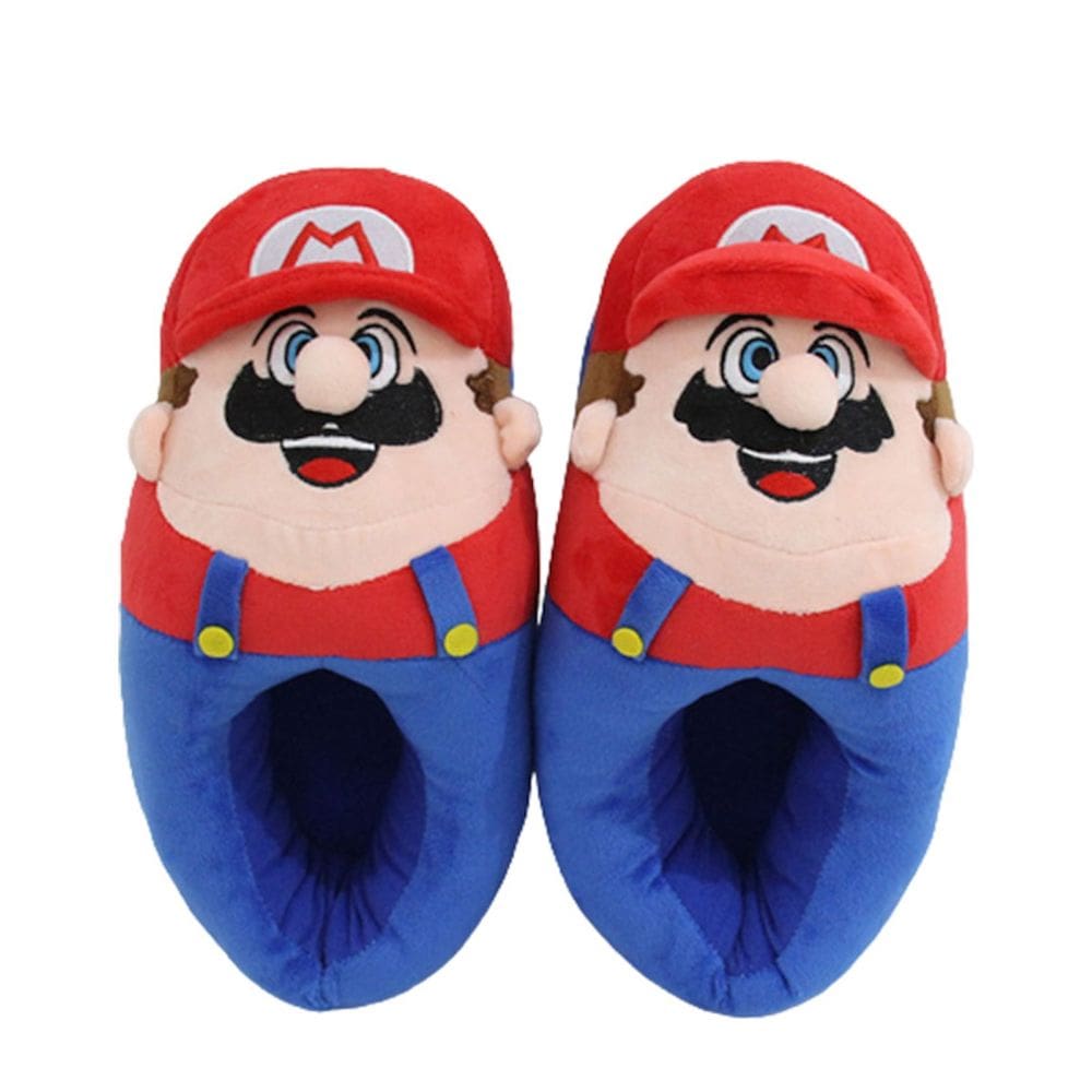 Chinelos Marios Anime Plush, fofos e quentes, sapatos domésticos