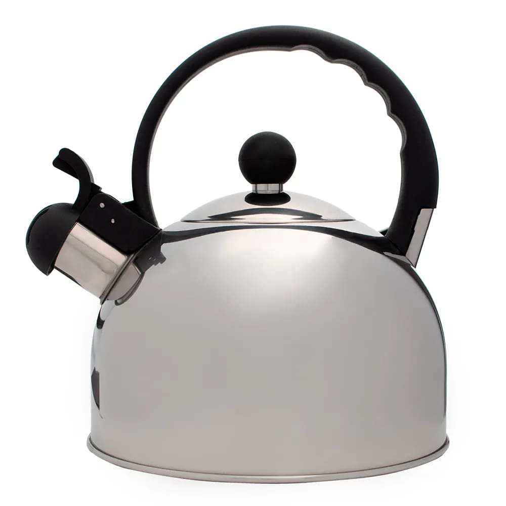 Chaleira Inox Roma Bule De Chá Com Apito Fervedor 2 Litros Cozinha Moderna