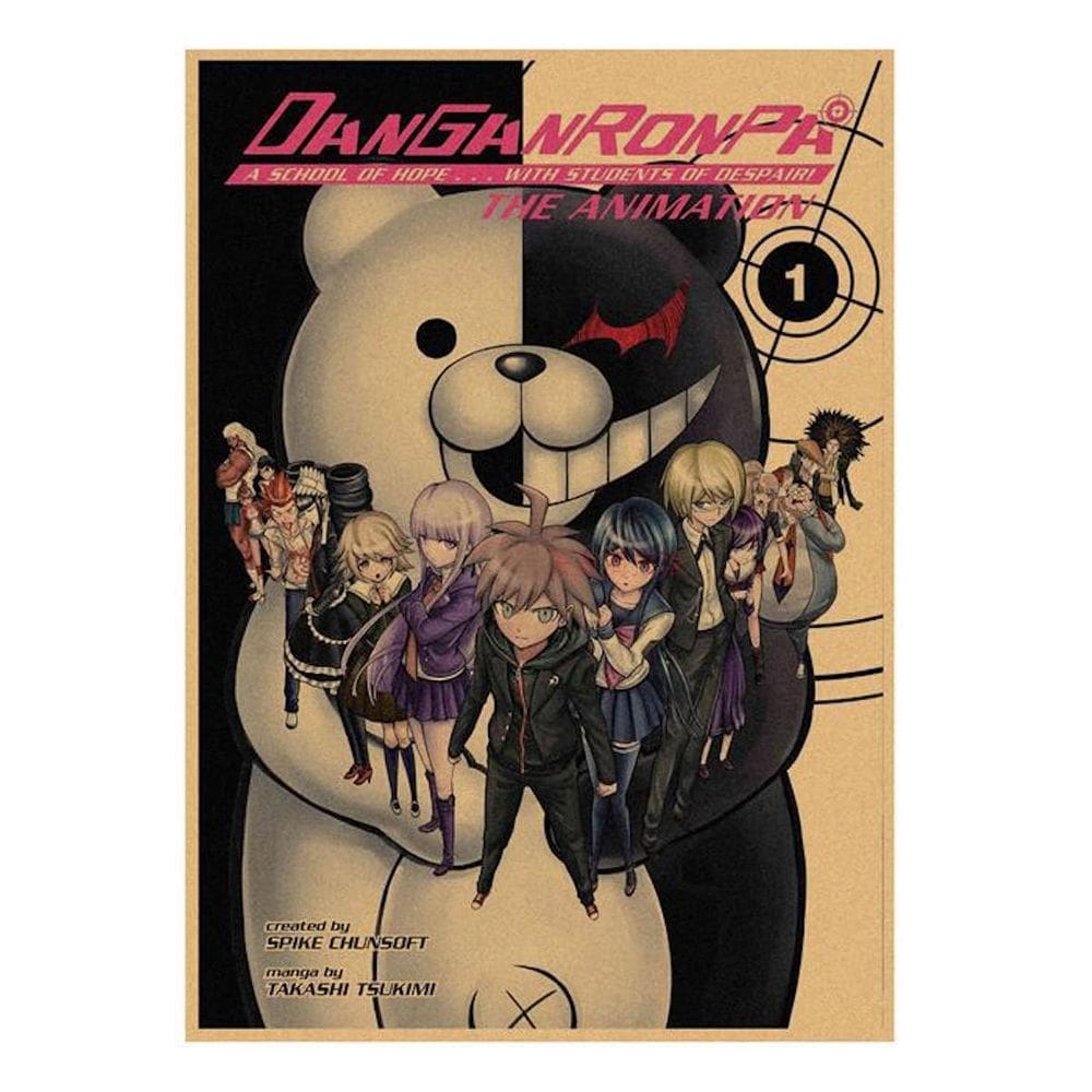 Imagem de arte de parede de pôster Danganronpas Anime Art 29,7x42cm