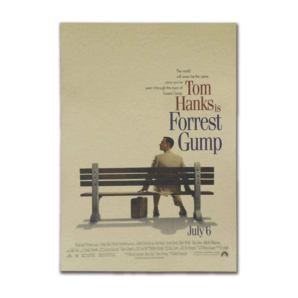 Quadro de arte de parede de pôster Forrest Gumps Anime Art 51,5x36cm