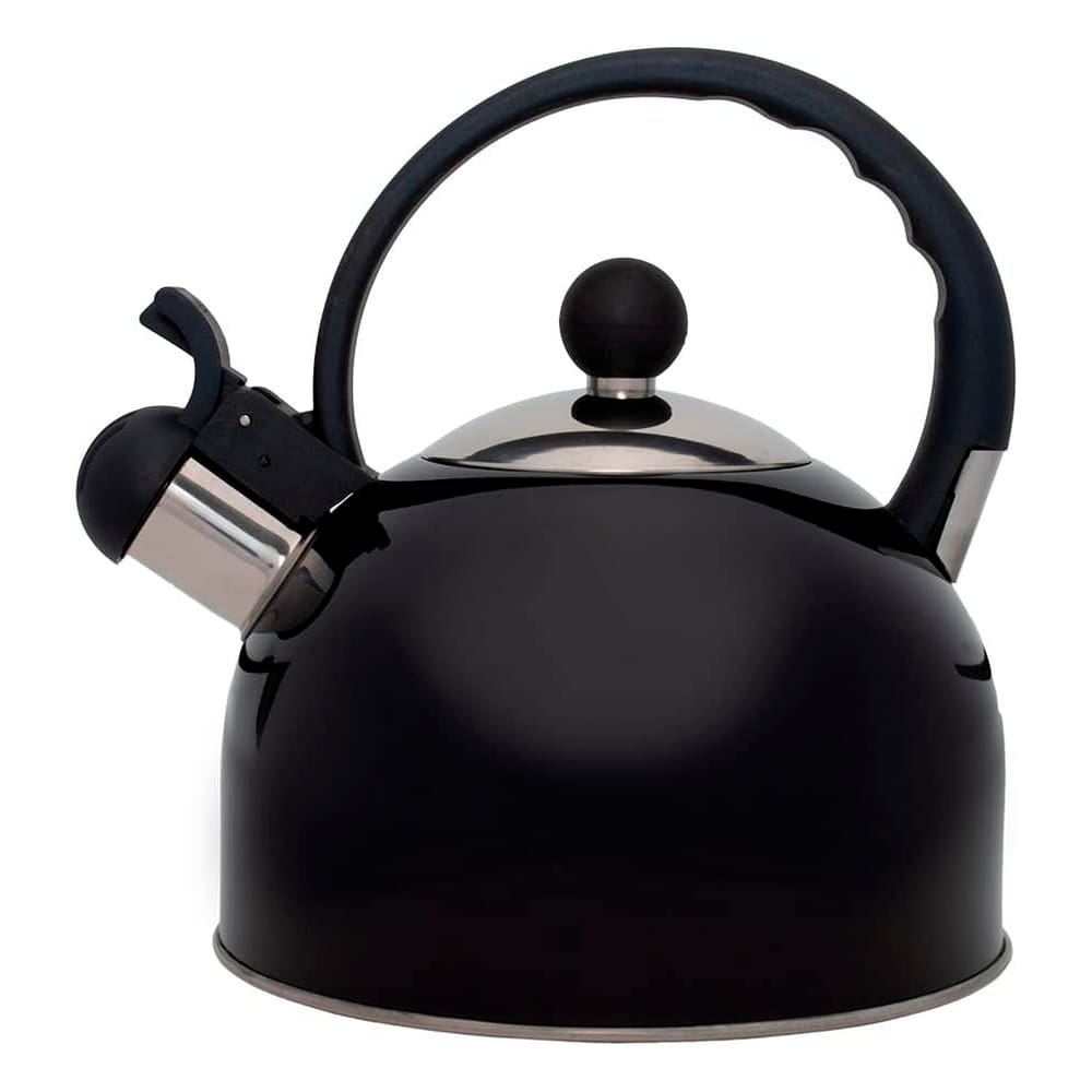 Chaleira Bule De Chá Inox Roma 2 Litros Com Apito Fervedor Cozinha Moderna Premium