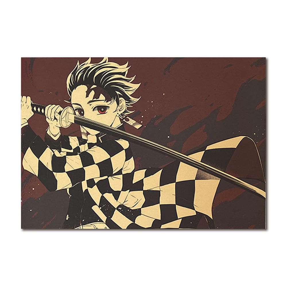 Pôster com arte de parede Demon Slayers Kamado Tanjirou Anime 51x35,5 cm