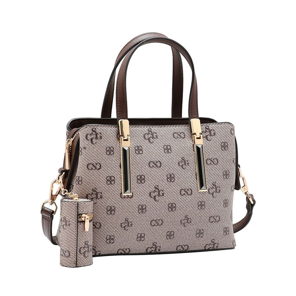 Bolsa Feminina Chenson Monograma Atemporal - Alça de Mão - Café 3485414