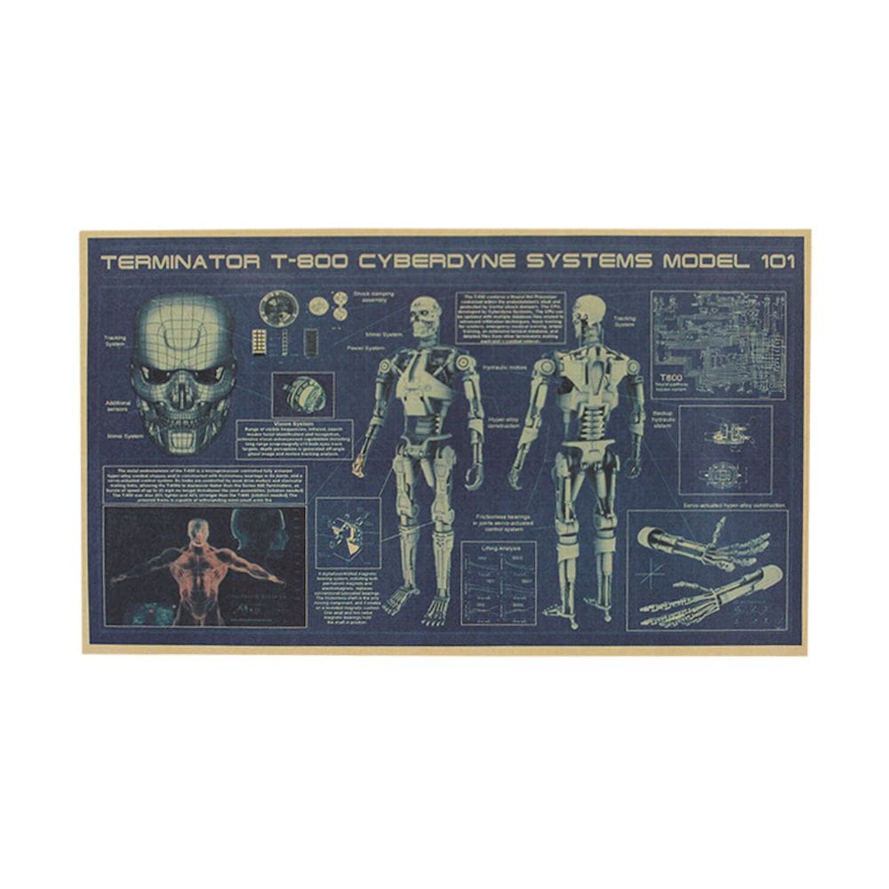 Poster Terminators Design Anime Art 51x35,5 cm sem moldura