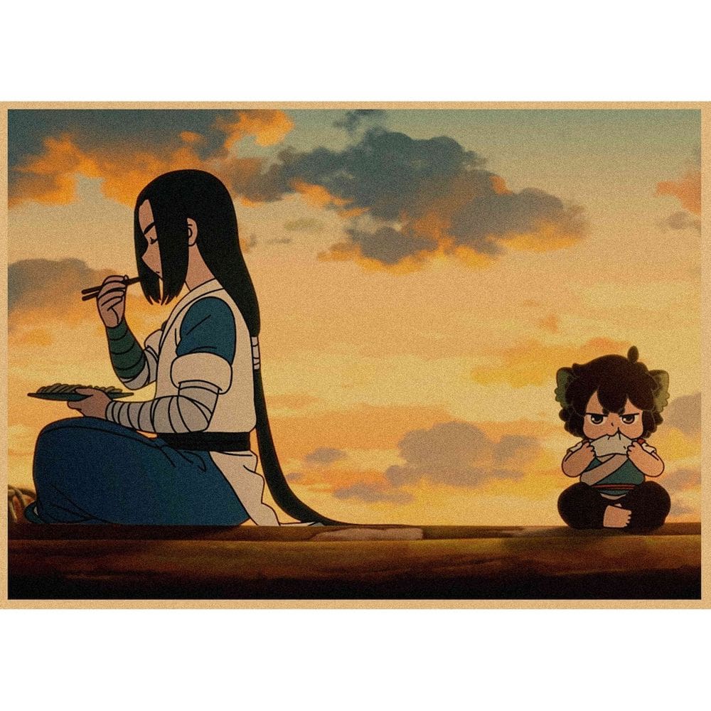 Pôster de arte de parede Picture Legends of Heis Anime Art 30x42cm