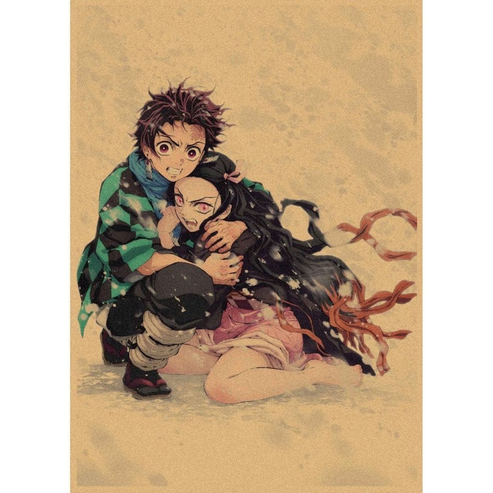 Pôster de arte de parede com imagem Demon Slayers Anime 29.7x42cm