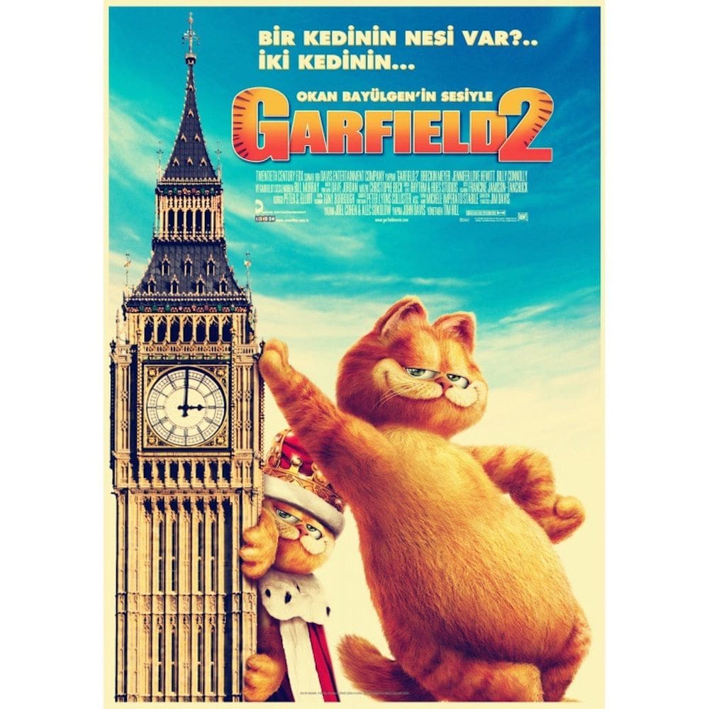 Imagem de arte de parede de pôster Garfields Anime Art 30x42cm