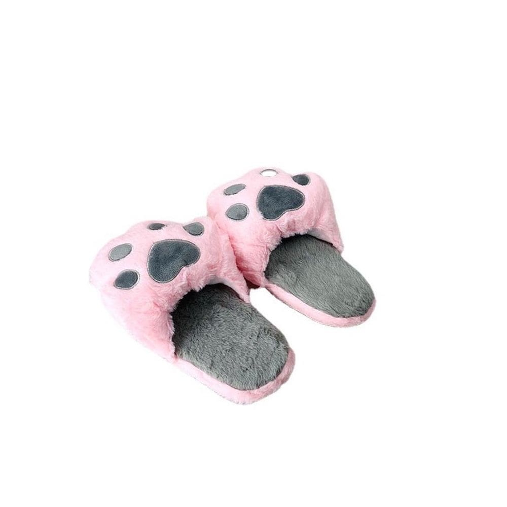 Chinelos de pelúcia Bear Paw Soft Warm Anime para meninas, rosa