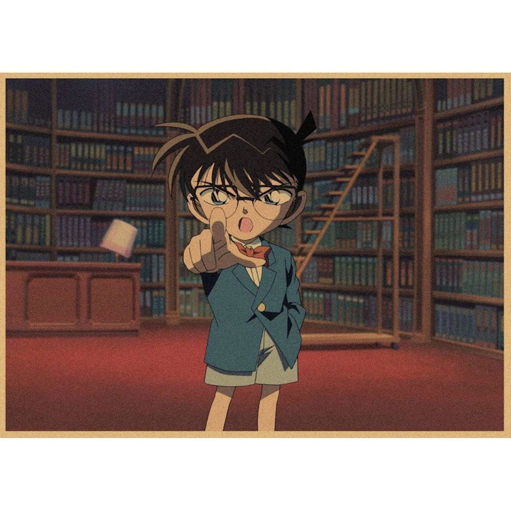 Pôster de arte de parede Picture Detective Conan Kudo Anime Art