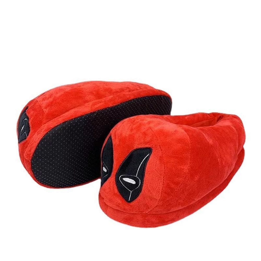 Chinelos Deadpool Anime Plush Warm Household Shoes