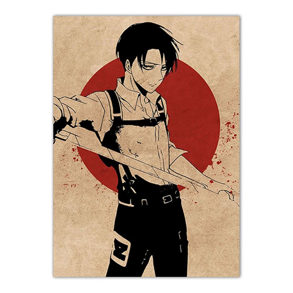 Pôster Attack on Titan Anime Art 30x40cm Papel 30g