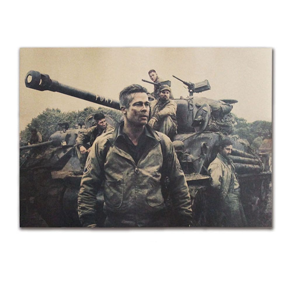 Pôster de arte de parede Picture Furious Brad Pitt Anime Art 51,5x36cm