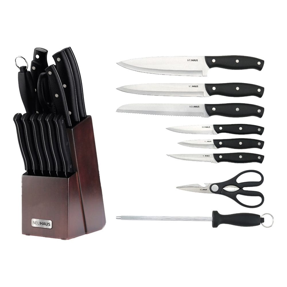 Jogo de Facas com Cepo Nexus 14 Peças Neuhaus Aço Inoxidável