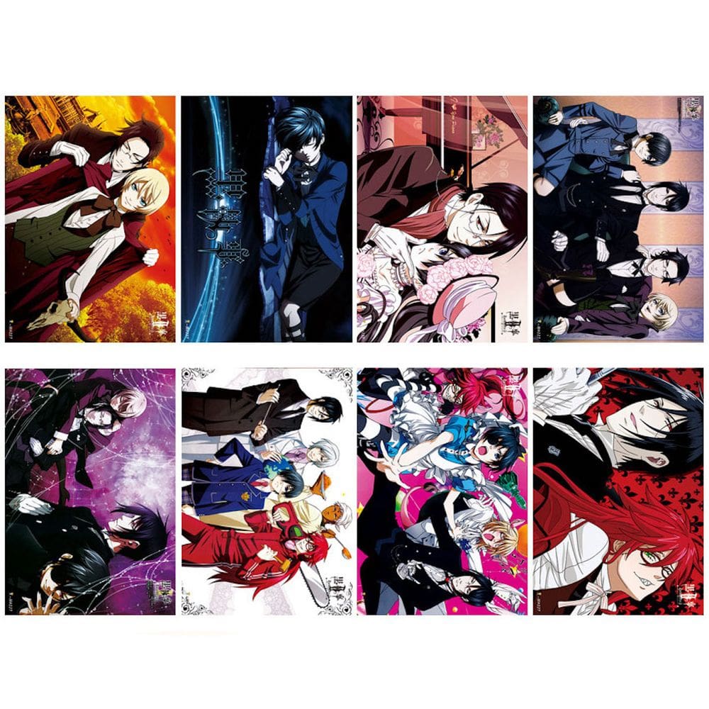 Pôster Black Butlers Anime Art 29 x 42 cm 8 unidades/lote de papel