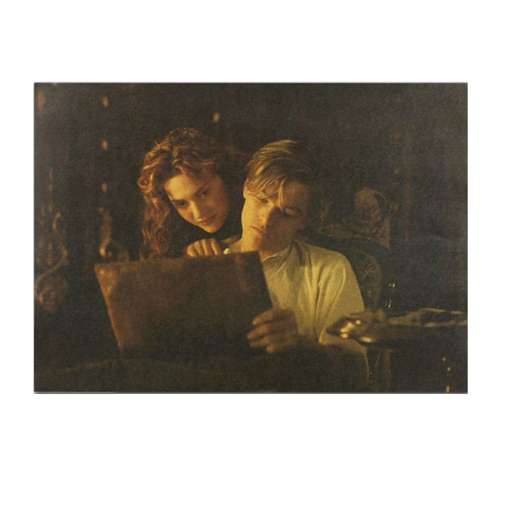 Pôster de arte de parede com imagem Titanic Anime Art 51,5x36cm