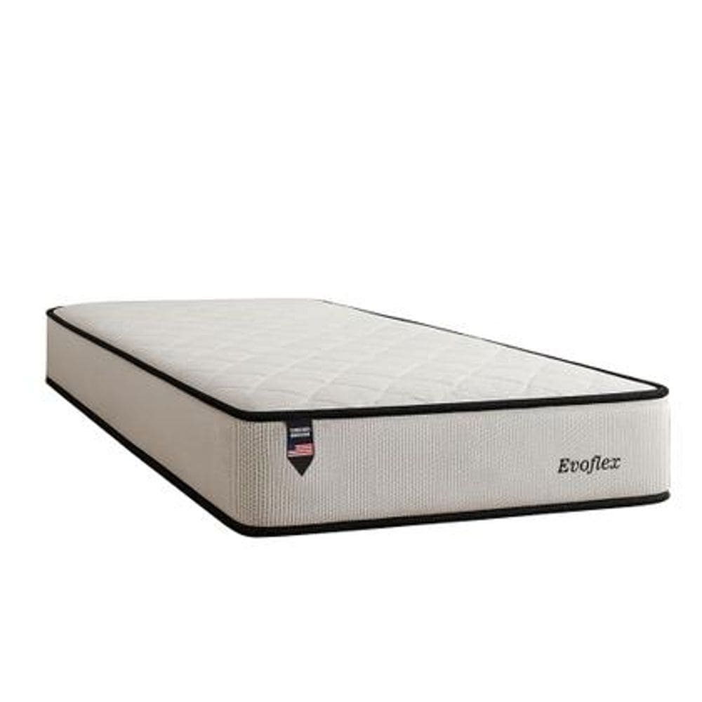Colchão Evoflex Molas Ensacadas, Espuma D28, Firmeza Média, Antiácaro, 24cm de Altura, Suporta até 130kg por Pessoa