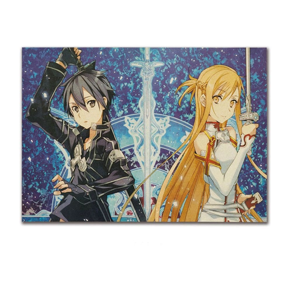 Pôster Sword Art Online Anime Art 51,5x36cm Papel 40g