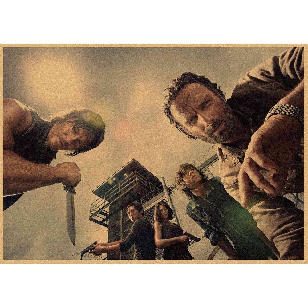 Pôster com imagem de arte de parede Anime Art Walkings Deads 29,7 x 42 cm