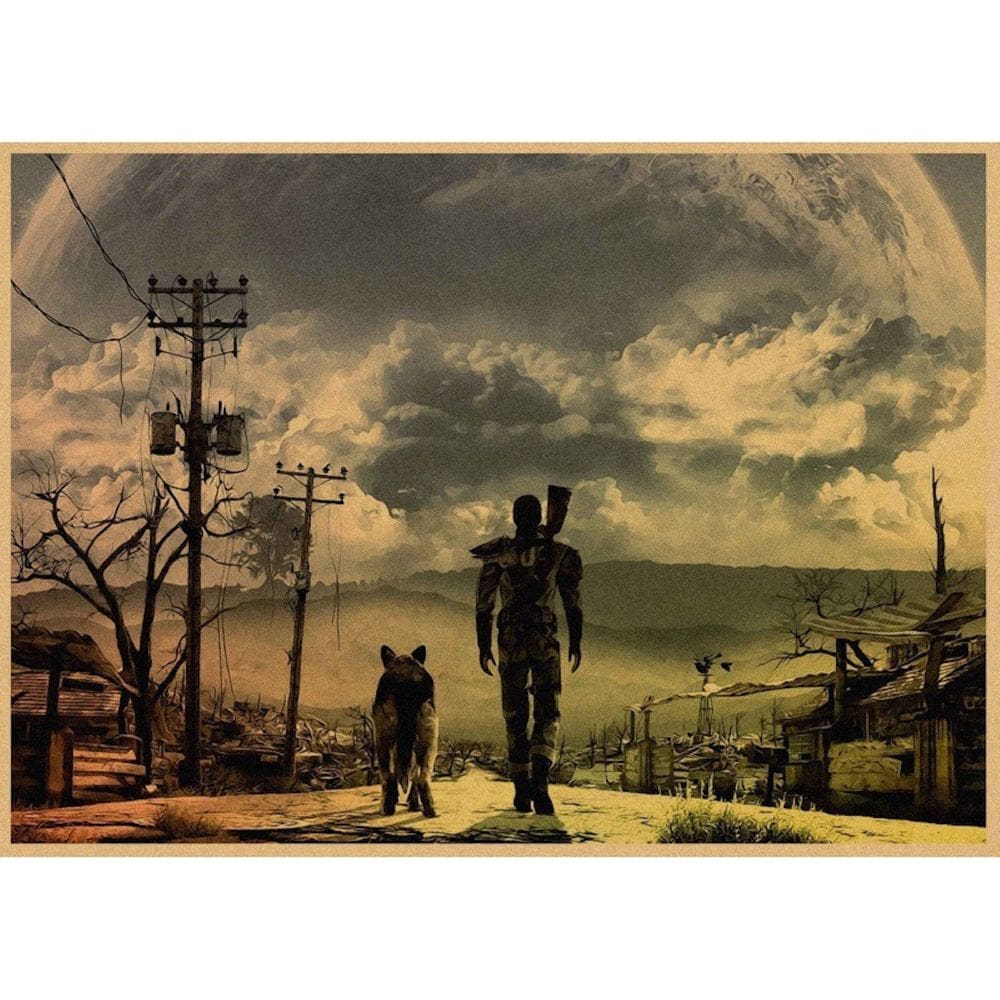 Pôster Fallout Anime Art 30x42cm Papel 150g