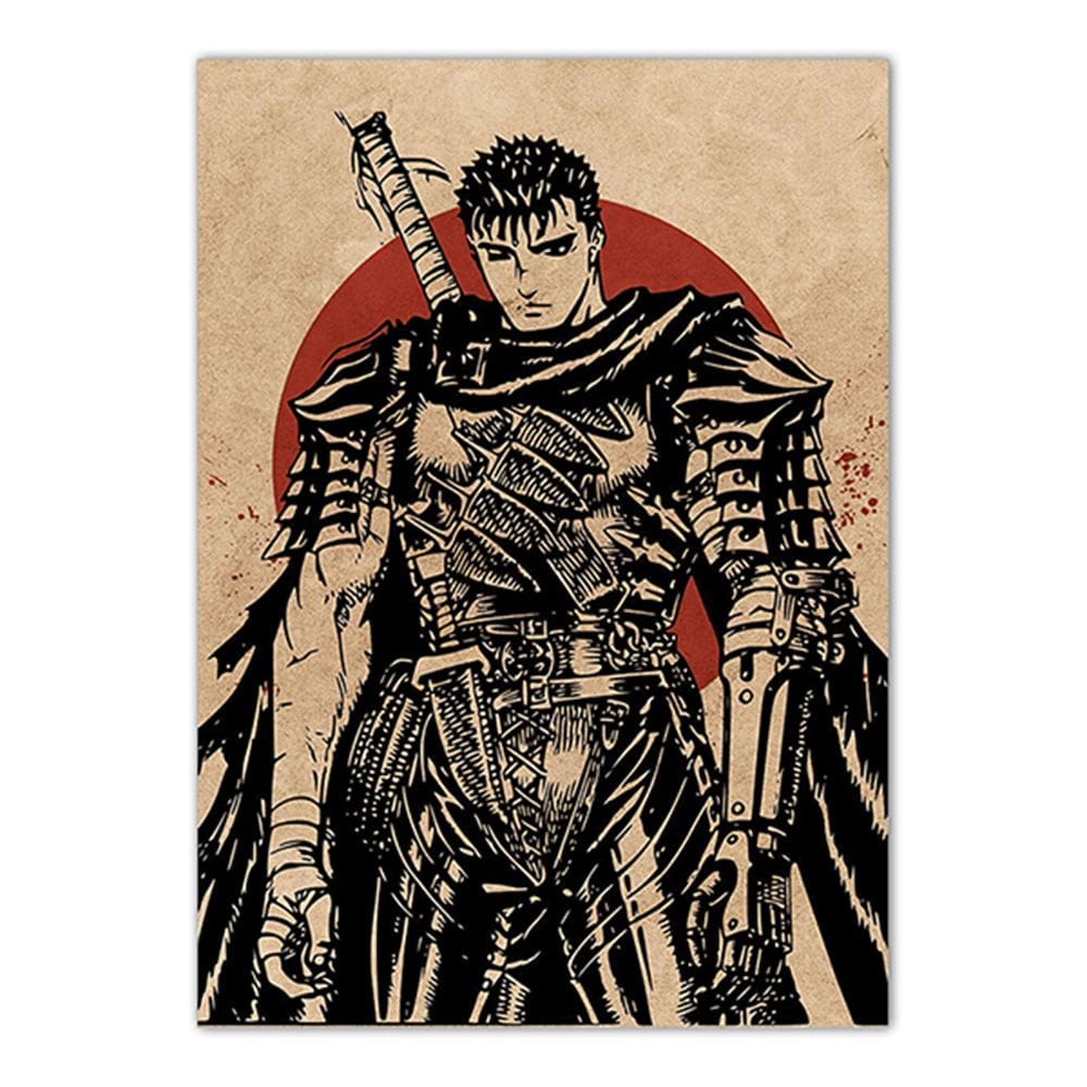 Pôster de arte de parede Picture Berserks Guts Anime Art 30x40cm