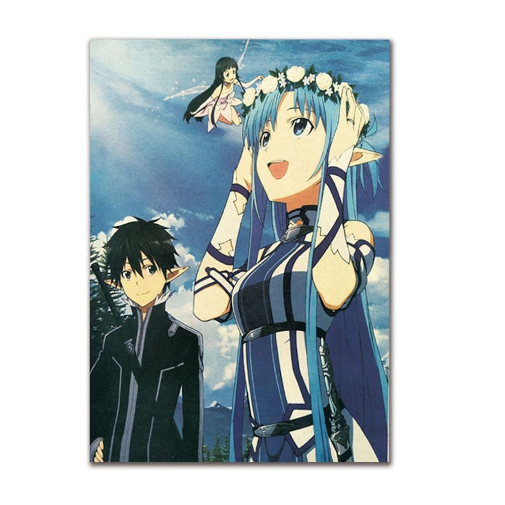 Pôster Sword Art Online Anime Art 51,5x36cm Papel 40g