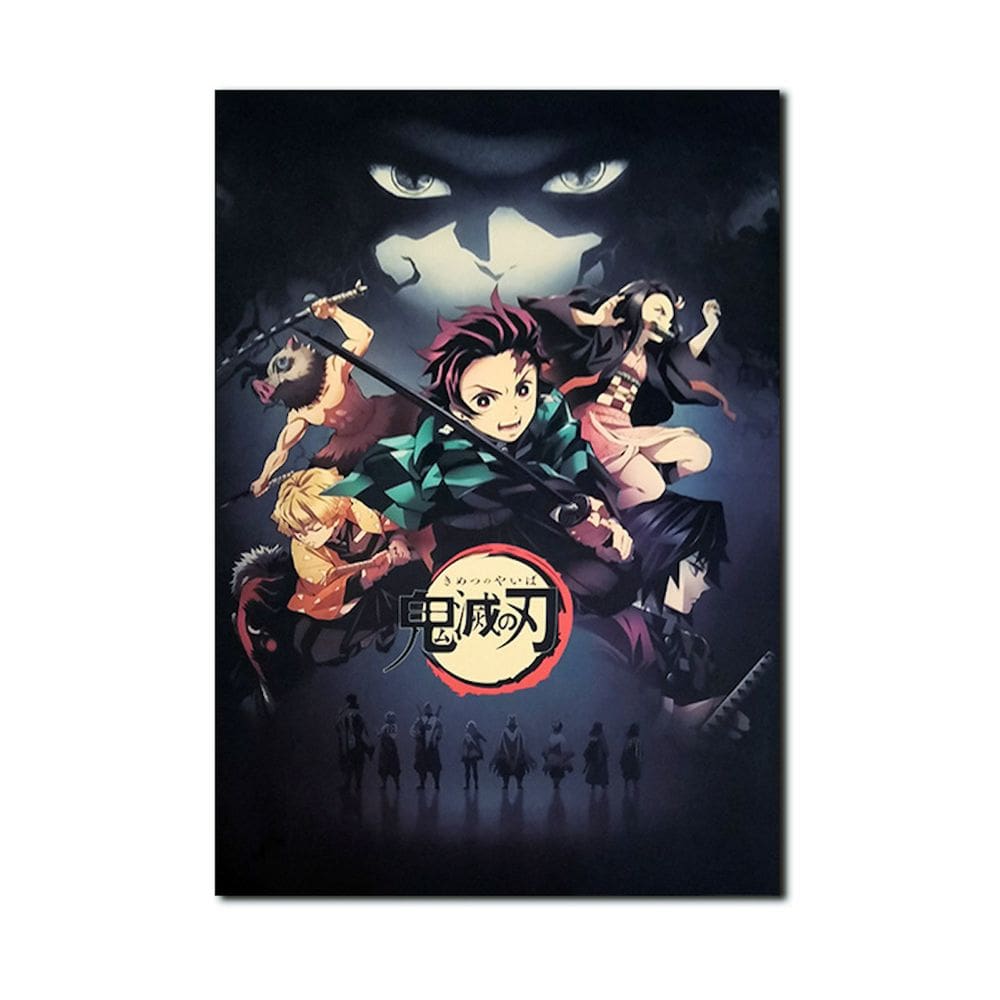 Pôster de arte de parede com imagem Demon Slayers Anime 51x35,5 cm