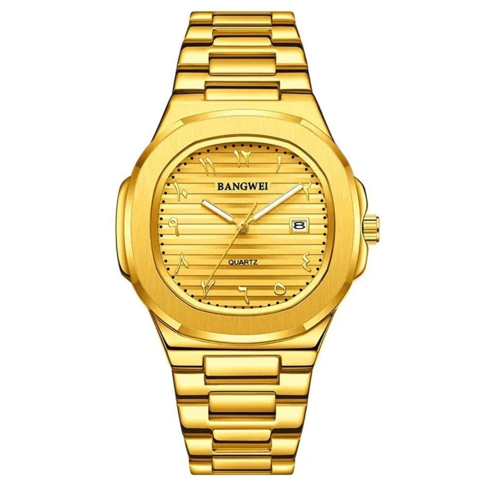 Relógio de luxo Bangwei aço inoxidável quartzo 8821