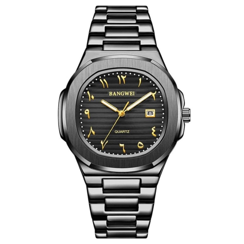 Relógio de luxo Bangwei aço inoxidável quartzo 8821