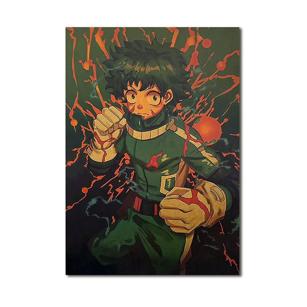 Pôster com arte de parede My Heros Academias Midoriya Izuku Anime