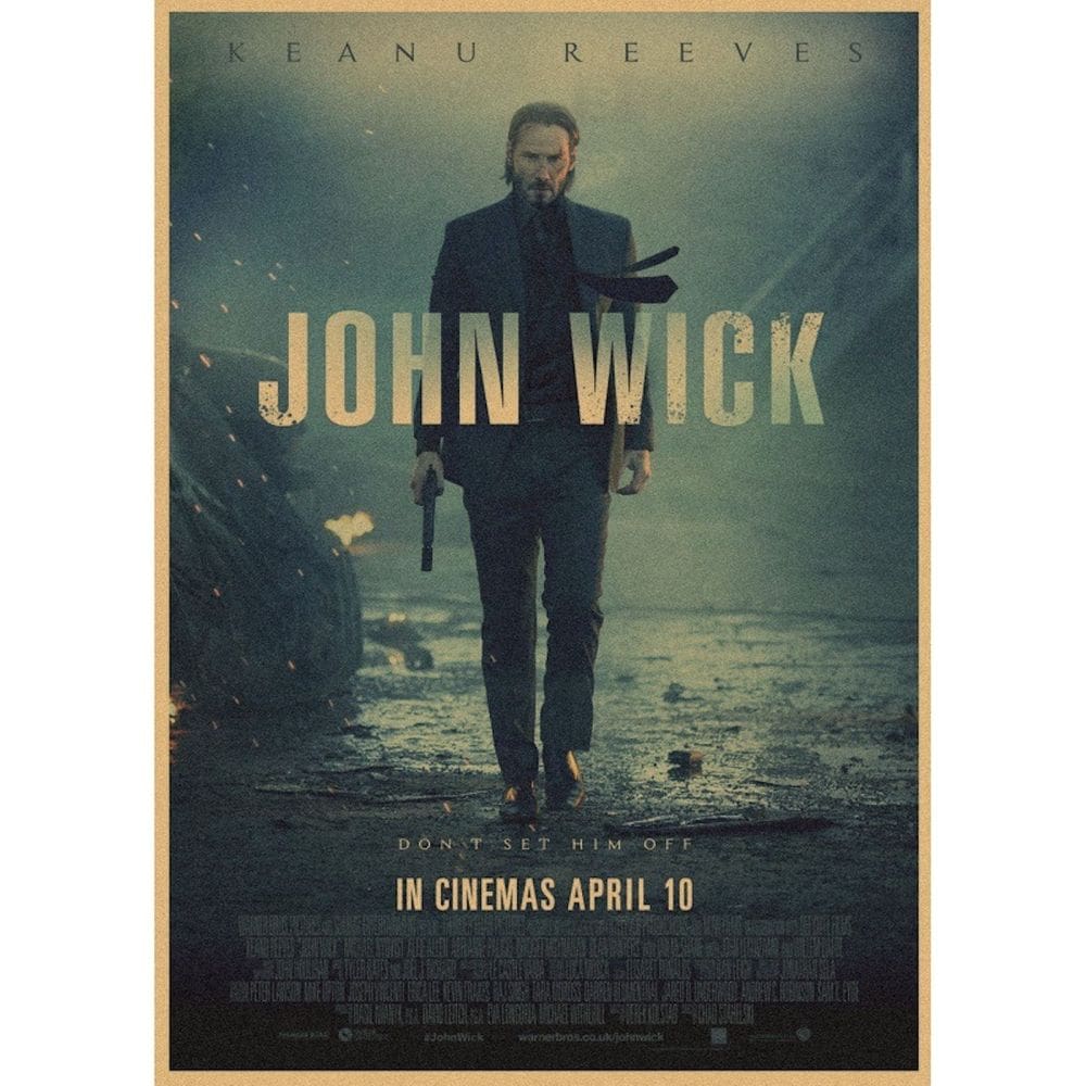 Pôster, arte de parede, pintura, arte de anime, John Wicks, 30x42cm